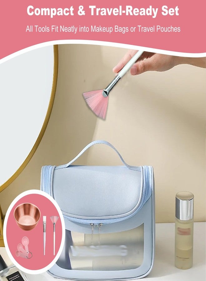 ZGGAZCA 4Pcs Face Mask Mixing Bowl Set Facial Bowls and Masking Tool Kit with Rose Gold Face Mask Mixing Bowl Facial Brush Whisk and Measuring Spoons Esthetician Supplies for Masks and Facials - Image 5